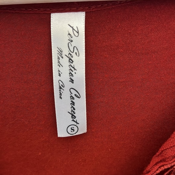 Boho, beautiful rich rust color top! - Picture 7 of 8